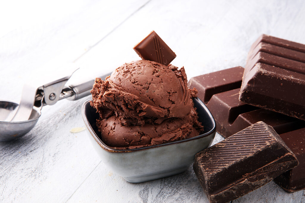 Helado de chocolate