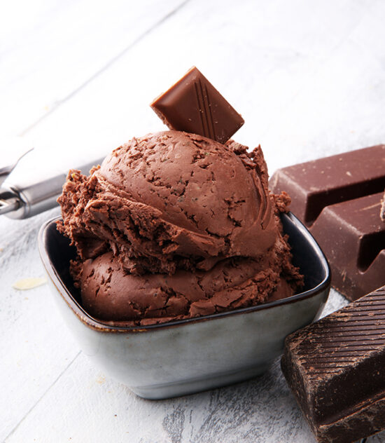 Helado de chocolate