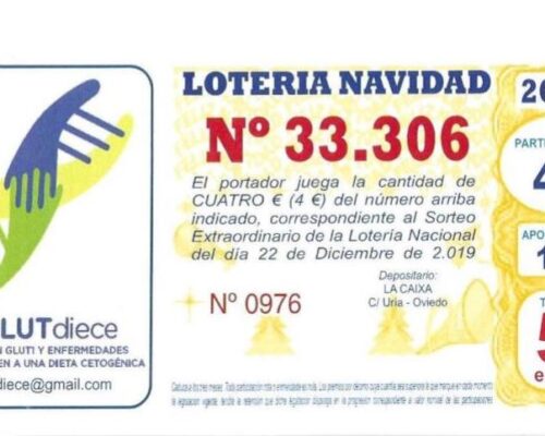 Lotería Navidad 2019 y asGLUTdiece