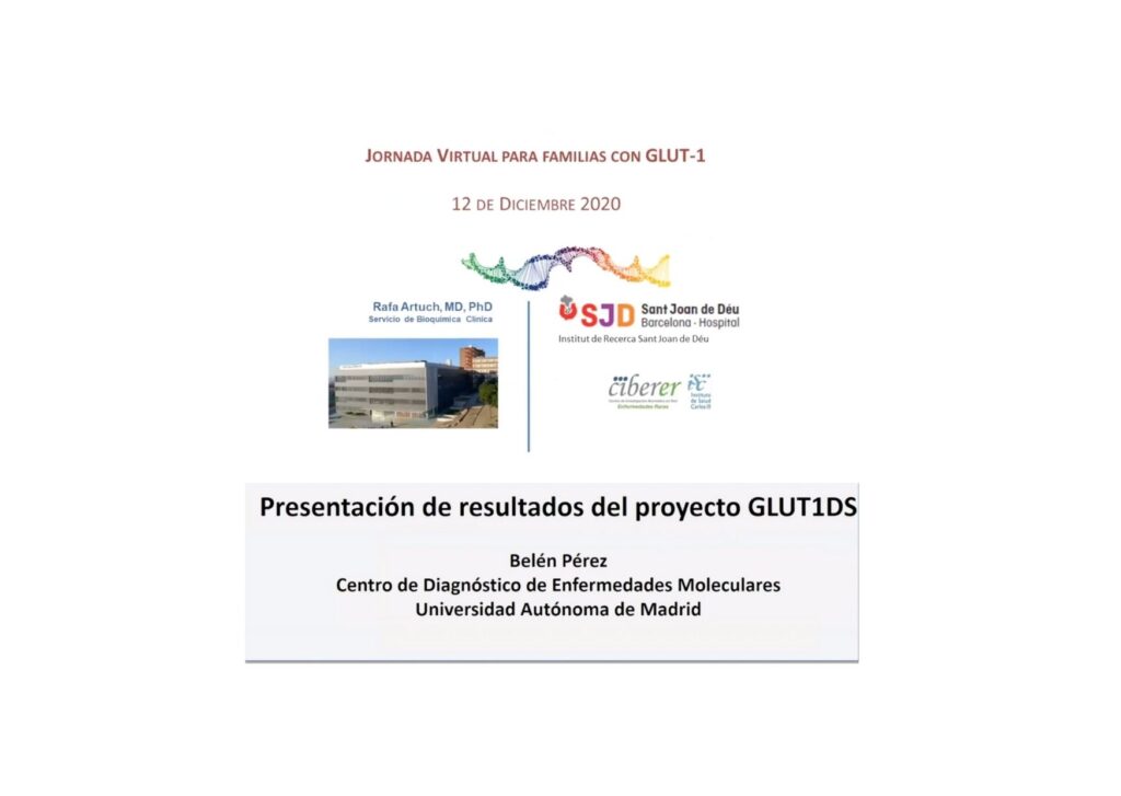 Webinar Glut1 2020.  Dr. Rafael Artuch y Dra. Belén Pérez.