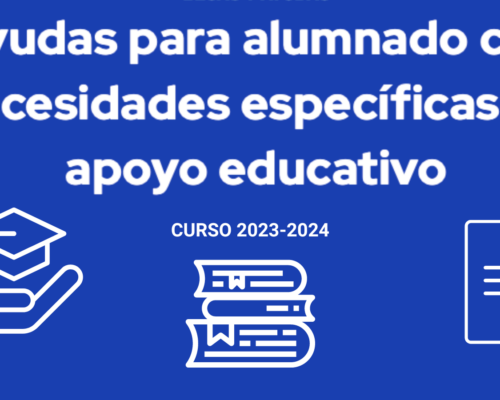 Ayudas para alumnado con Necesidad Específica de Apoyo Educativo. Curso académico 2023/2024.