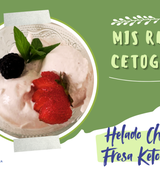 Helado Cheesecake de Fresa Keto