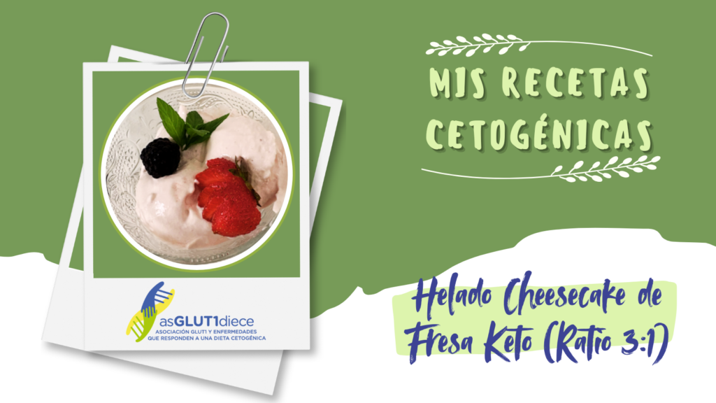 Helado Cheesecake de Fresa Keto